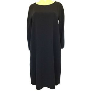 Max Mara Studio Shift Dress Black 3/4 Sleeve Tunic
